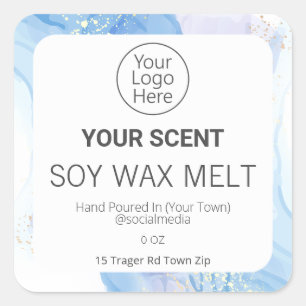 Lush Enk Flux Blue Soy Wax Melt Étiquettes de prod