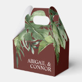 Lush Exotic Tropical Palm Leaves Bedankdoosjes (Achterkant)