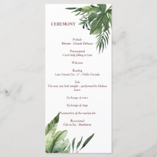 Lush Exotic Tropical Palm Leaves Programma