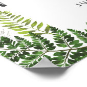 Lush Fern Tropical Botanical Mariage Affiche de bi (Coin)