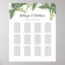 Lush Fern Tropical Botanical Wedding Suite Poster