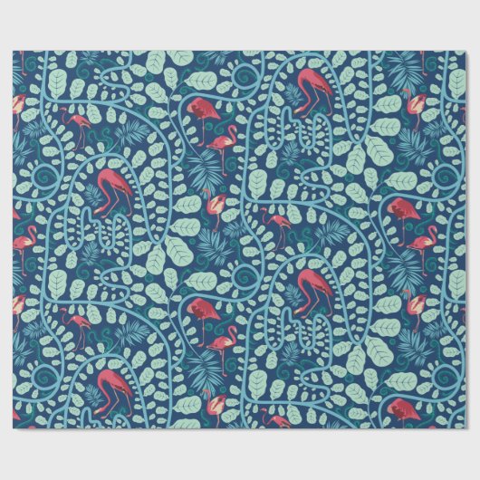 Lush Flamingo Oerwoud Cadeaupapier (Vlak)