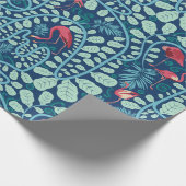 Lush Flamingo Oerwoud Cadeaupapier (Hoek)