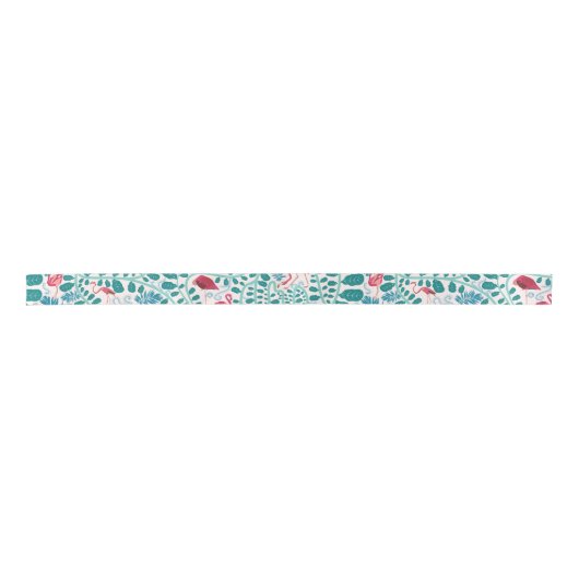 Lush Flamingo Oerwoud Pattern *Soft Breeze* Lint (Voorkant)