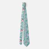 Lush Flamingo Oerwoud Pattern *Soft Breeze* Stropdas (Achterkant)