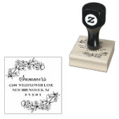 Lush Flower Springs Framing Naam en adres Rubberstempel (Gestempeld)