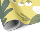 Lush Folksy Florals in Sunshine Yellow Cadeaupapier (Rol Hoek)