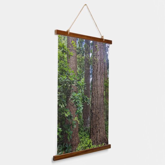 Lush Forest Douglas Fir Trees Hangend Wandkleed (Gebogen)