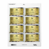 Lush Gold en Black Ink Face Serum Label (Full Sheet)