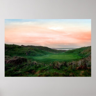 Lush green Ballybunion verbindt golfbaan Poster