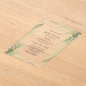 Lush Green Ferns Bridal Shower Acryl Uitnodigingen (Laagn)