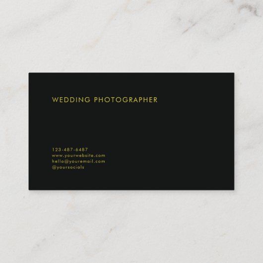 Lush Green Foliage Black Gold Frame Botanical Visitekaartje (Achterkant)