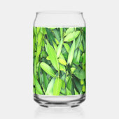 Lush Green Leaves Pattern – Natuur Botanisch Blikvorm Glas (Voorkant)