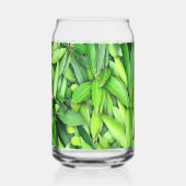 Lush Green Leaves Pattern – Natuur Botanisch Blikvorm Glas (Links)
