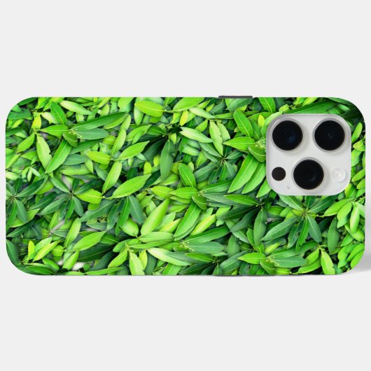 Lush Green Leaves Pattern – Natuur Botanisch Case-Mate iPhone Case (Achterkant (horizontaal))