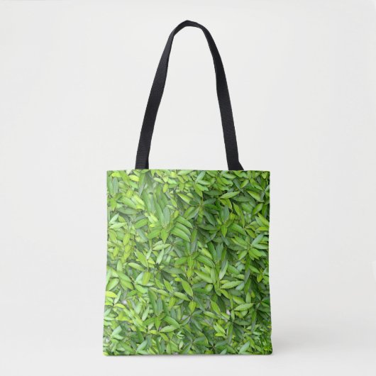 Lush Green Leaves Pattern – Natuur Botanisch Draagtas (Voorkant)