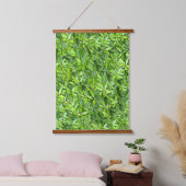 Lush Green Leaves Pattern – Natuur Botanisch Hangend Wandkleed (Slaapkamer)