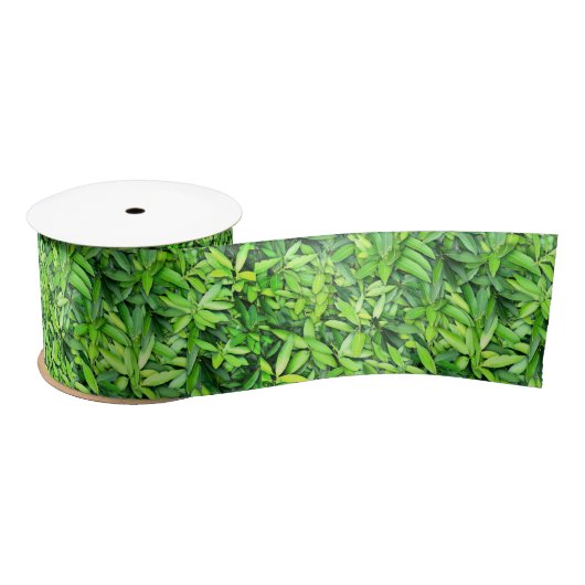 Lush Green Leaves Pattern – Natuur Botanisch Lint (Spoel)