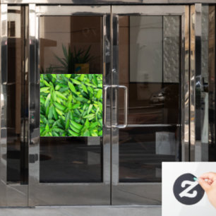 Lush Green Leaves Pattern – Natuur Botanisch Raamsticker