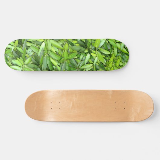 Lush Green Leaves Pattern – Natuur Botanisch Skateboard (Horizontaal)