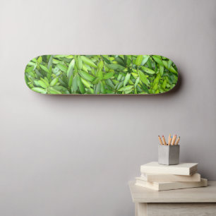 Lush Green Leaves Pattern – Natuur Botanisch Skateboard