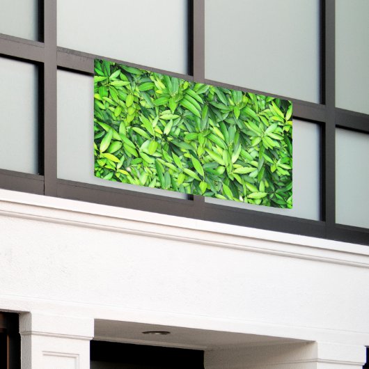 Lush Green Leaves Pattern – Natuur Botanisch Spandoek (Buitenkant Gebouw)