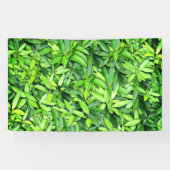 Lush Green Leaves Pattern – Natuur Botanisch Spandoek (Horizontaal)