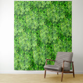 Lush Green Leaves Pattern – Natuur Botanisch Wandkleed (In situ)