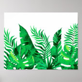 Lush Green - Waterverf Tropische Foliage - Poster (Voorkant)