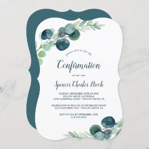 Lush Greenery and Eucalyptus Confirmation Kaart