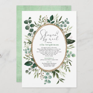 Lush Greenery Baby shower by Mail Long Distance Kaart