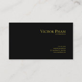 Lush Greenery Black Gold Frame Botanical Visitekaartje (Achterkant)