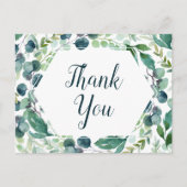 Lush Greenery en Eucalyptus Dank u Briefkaart (Voorkant)