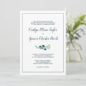 Lush Greenery en Eucalyptus Formal Wedding Kaart (Staand voorkant)