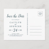 Lush Greenery & Eucalyptus Save the Date Briefkaar Uitnodiging Briefkaart (Achterkant)