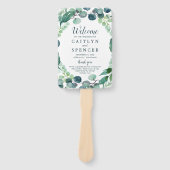 Lush Greenery & Eucalyptus Wedding Program Fan Handwaaier (Voorkant)