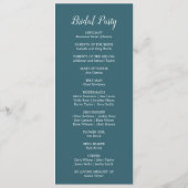 Lush Greenery & Eucalyptus Wedding Programme Programma (Achterkant)