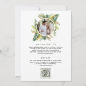 Lush Groene Varen Foto Alles In Een QR Code Bruilo Kaart (Achterkant)