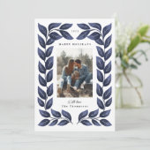 Lush Leafy Border Vakantie Kaart (Staand voorkant)