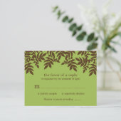 Lush Leaves Wedding RSVP Briefkaart (Staand voorkant)