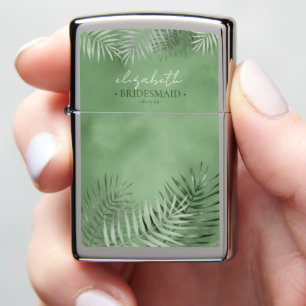 Lush Palm Leaf Bridesmaid Moss Green ID956