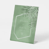 Lush Palm Leaf Cards & Gifts Mosgroen ID956 Reclamebord Met Voetstuk (Voorkant)