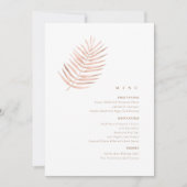 Lush Palm Leaf Menu Mariage Terra Cotta ID956 (Devant)