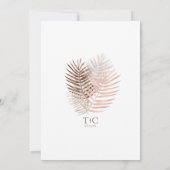 Lush Palm Leaf Menu Mariage Terra Cotta ID956 (Dos)