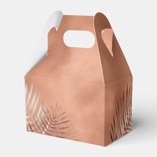 Lush Palm Leaf Wedding Bedankt Terra Cotta ID956 Bedankdoosjes (Achterkant)