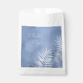 Lush Palm Leaf Wedding Bedankt Windsor Blue ID956 Bedankzakje (Voorkant)