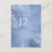 Lush Palm Leaf Wedding Table No. Windsor Blu ID956 Kaart (Achterkant)