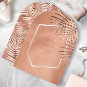 Lush Palm Leaf Wedding Terra Cotta Arch ID956 Kaart