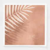 Lush Palm Leaf Wedding Terra Cotta V3 ID956 Servet (Voorkant)