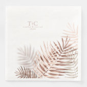 Lush Palm Leaf Wedding Terra Cotta/Wht ID956 Servet (Voorkant)